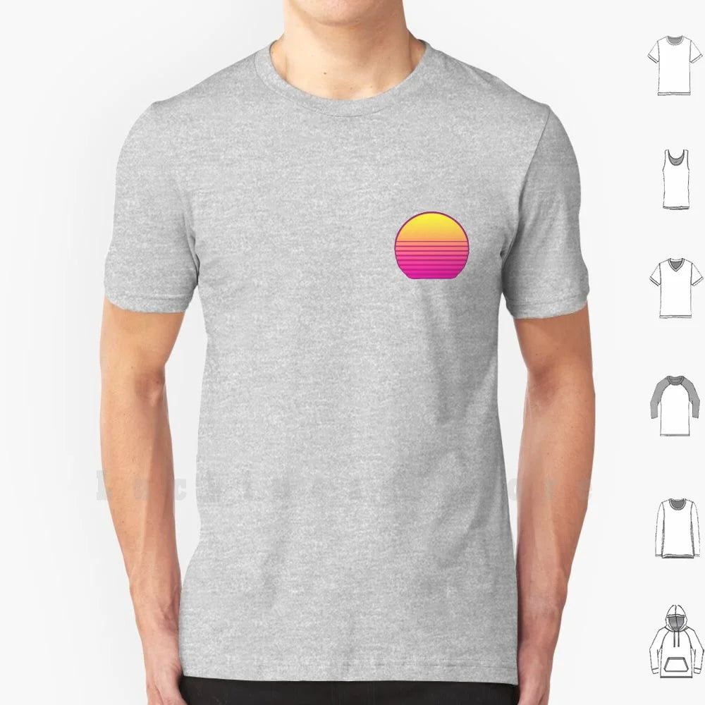 "Crimson Horizon Synthwave Tee"