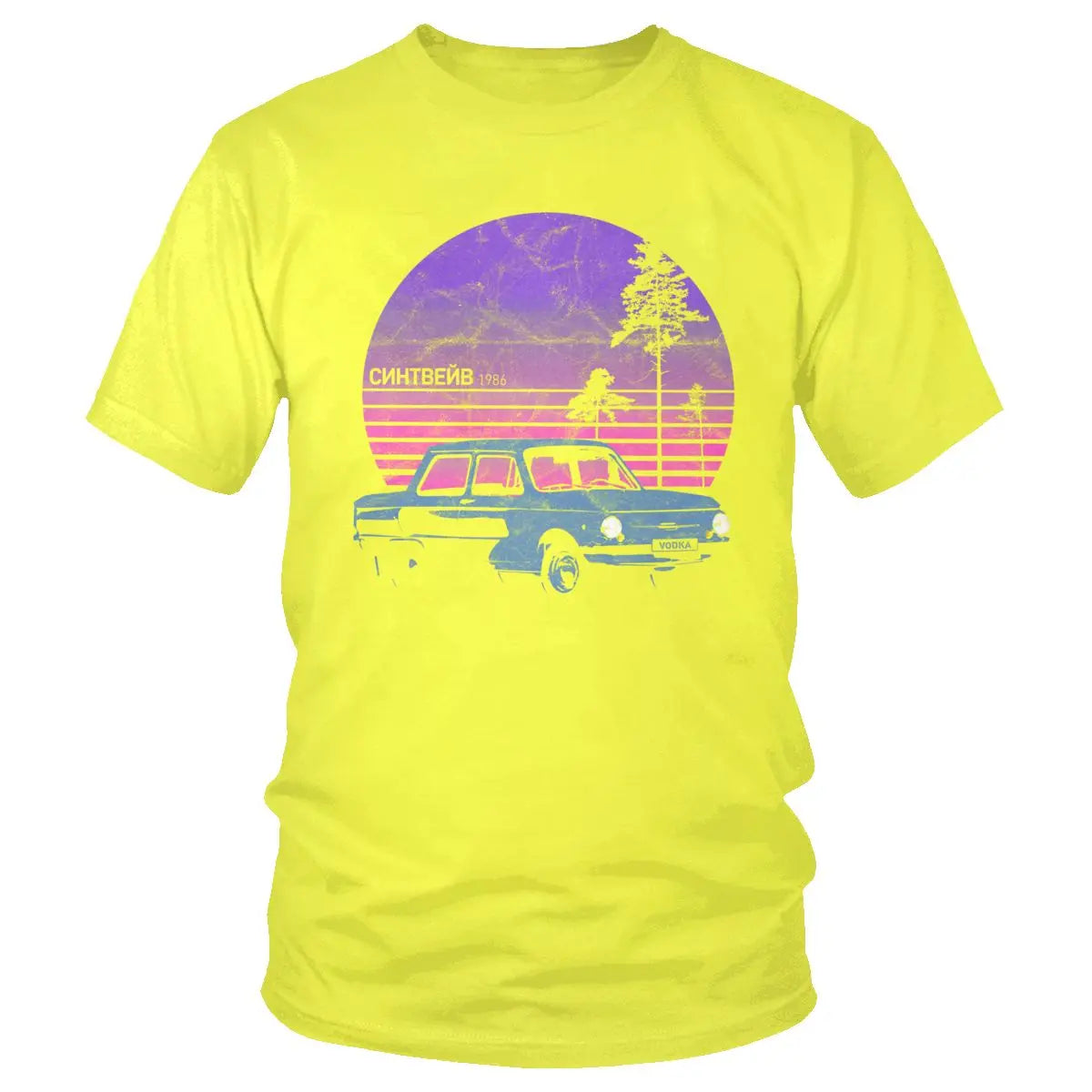 "Retro Russian Cruiser Synthwave Tee"