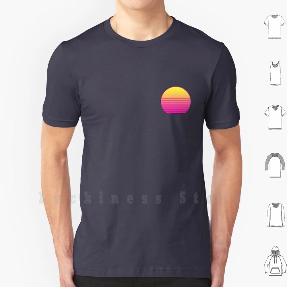 "Crimson Horizon Synthwave Tee"