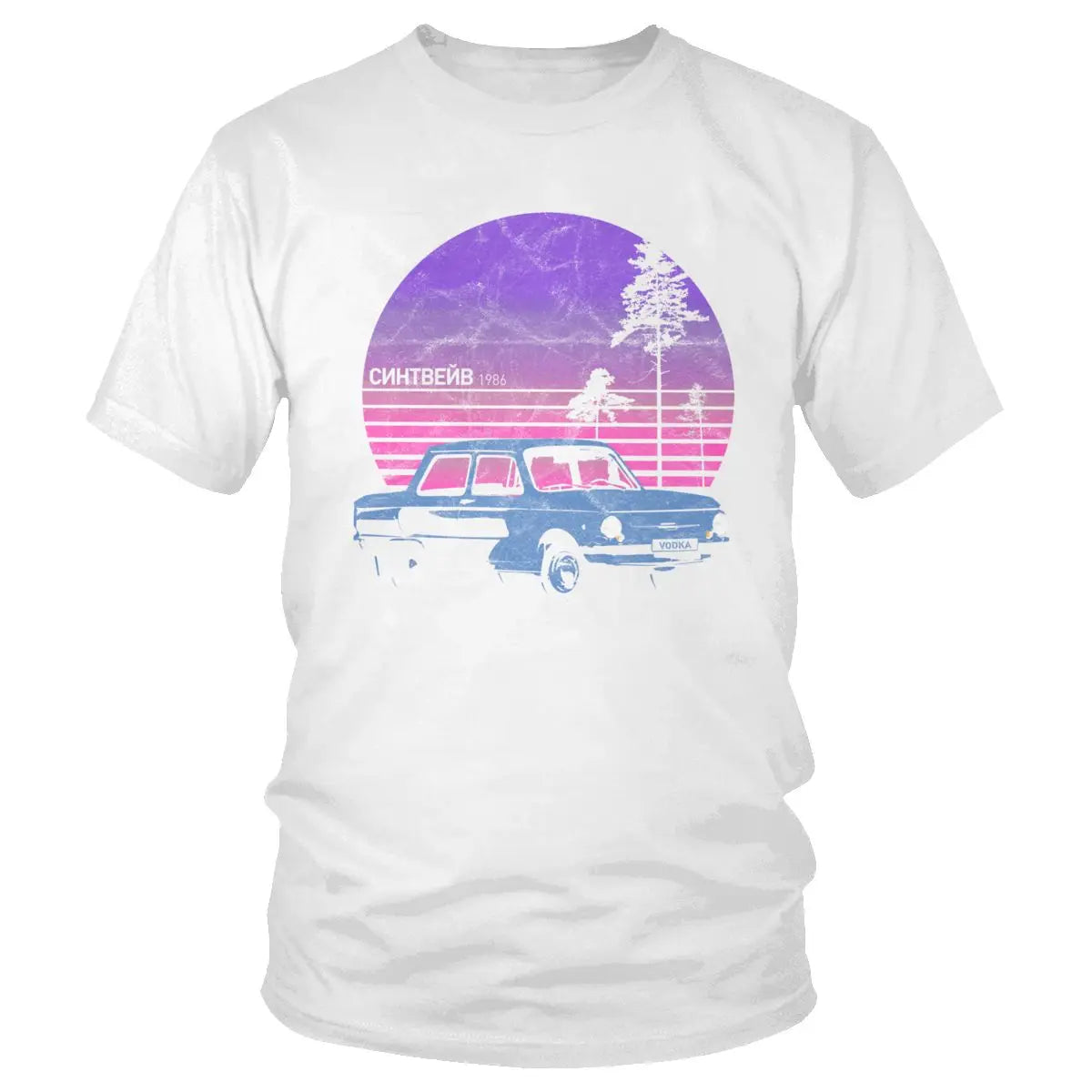 "Retro Russian Cruiser Synthwave Tee"