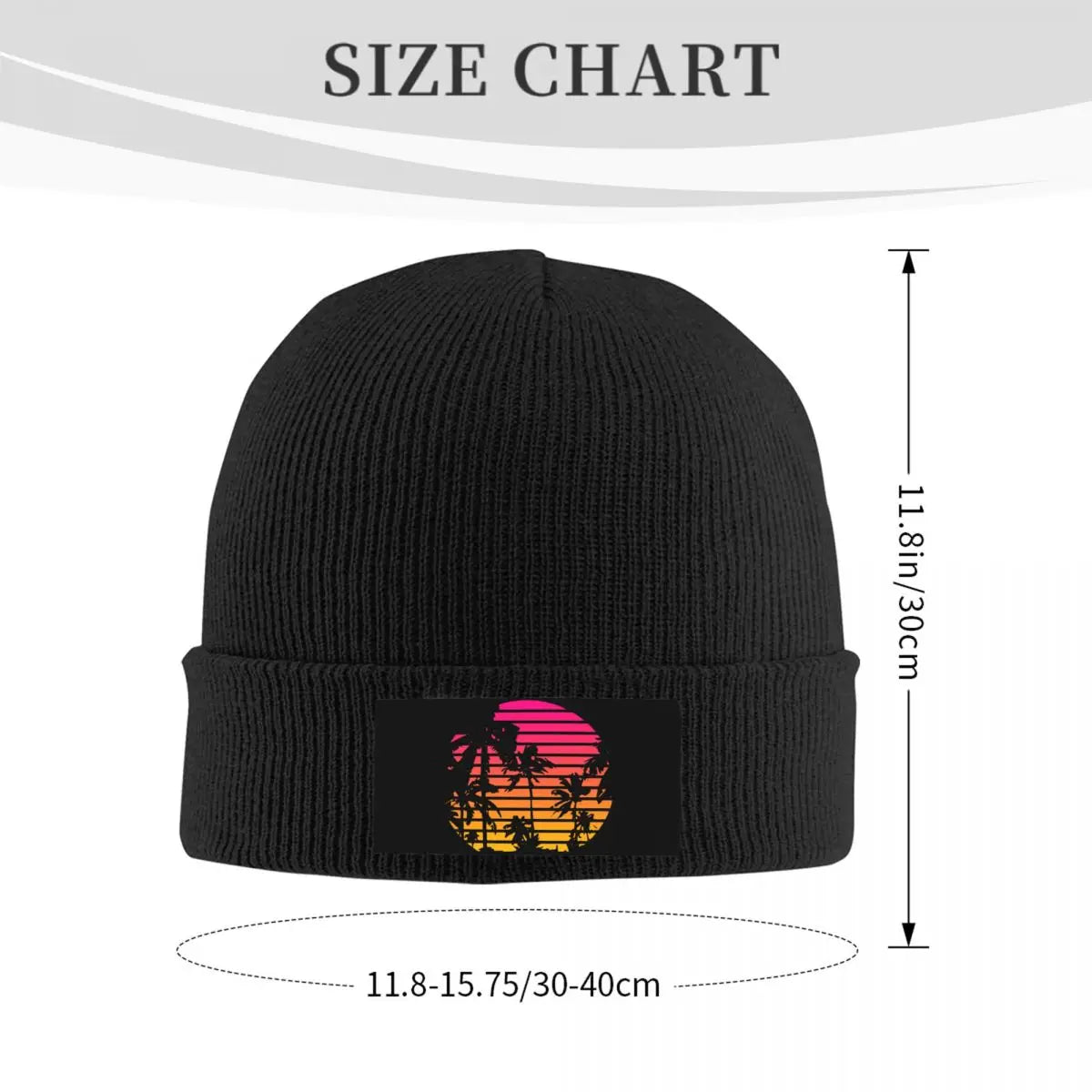 "Sunset Wave Synthwave Beanie"