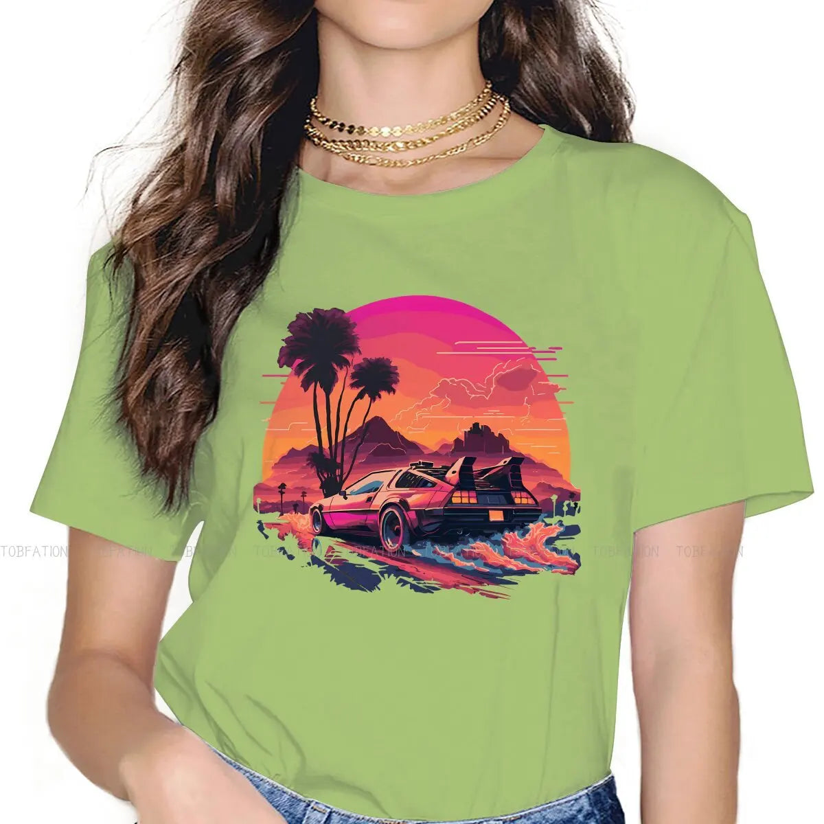 "Retro Ride Synthwave Tee"