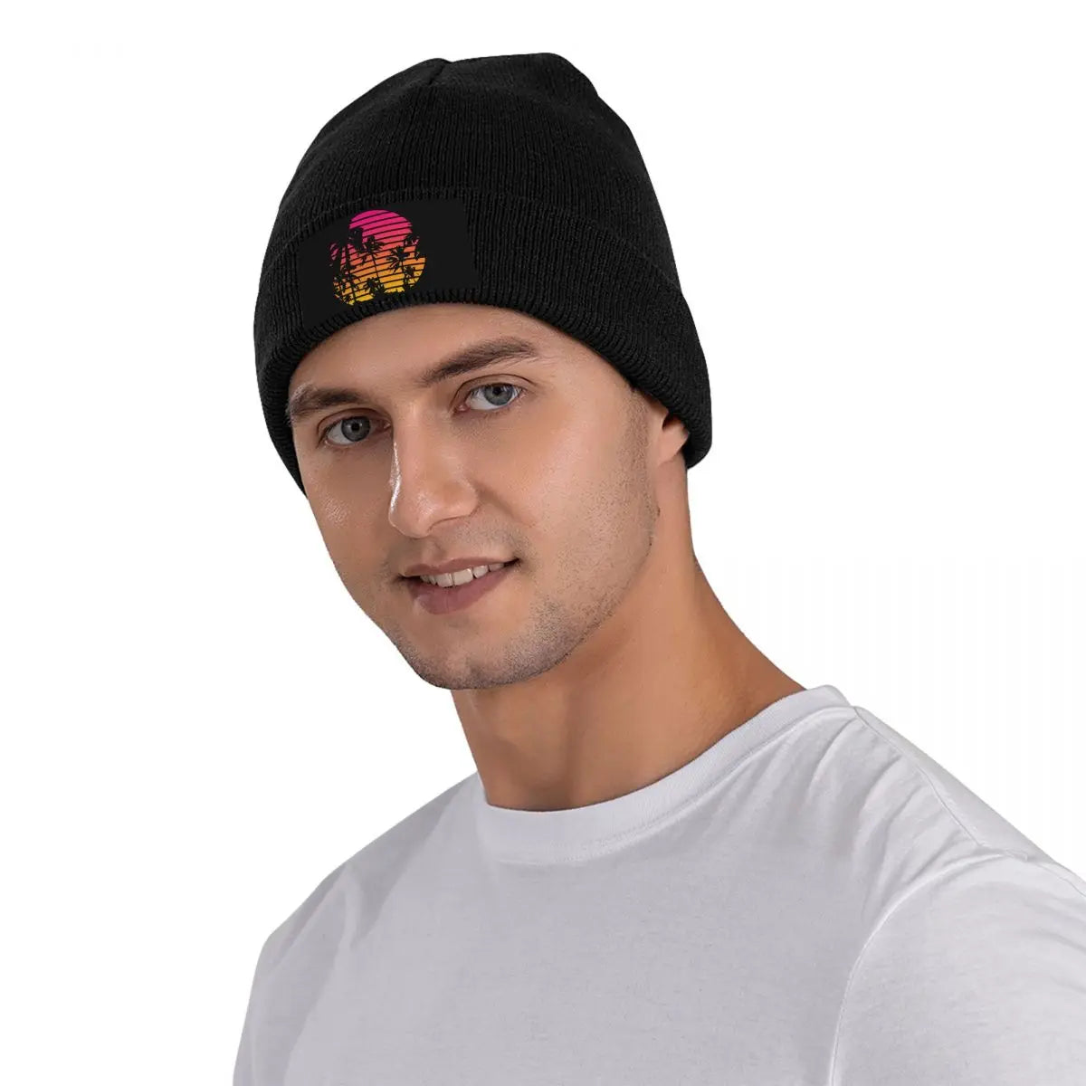 "Sunset Wave Synthwave Beanie"