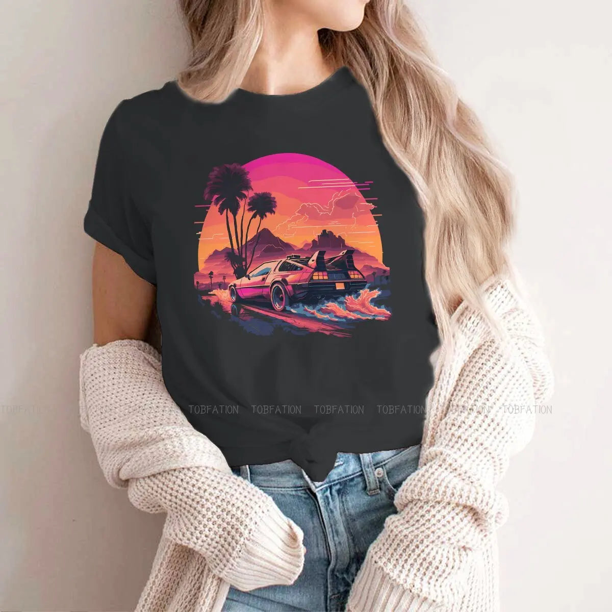 "Retro Ride Synthwave Tee"