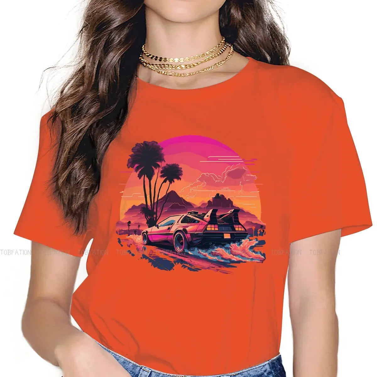 "Retro Ride Synthwave Tee"