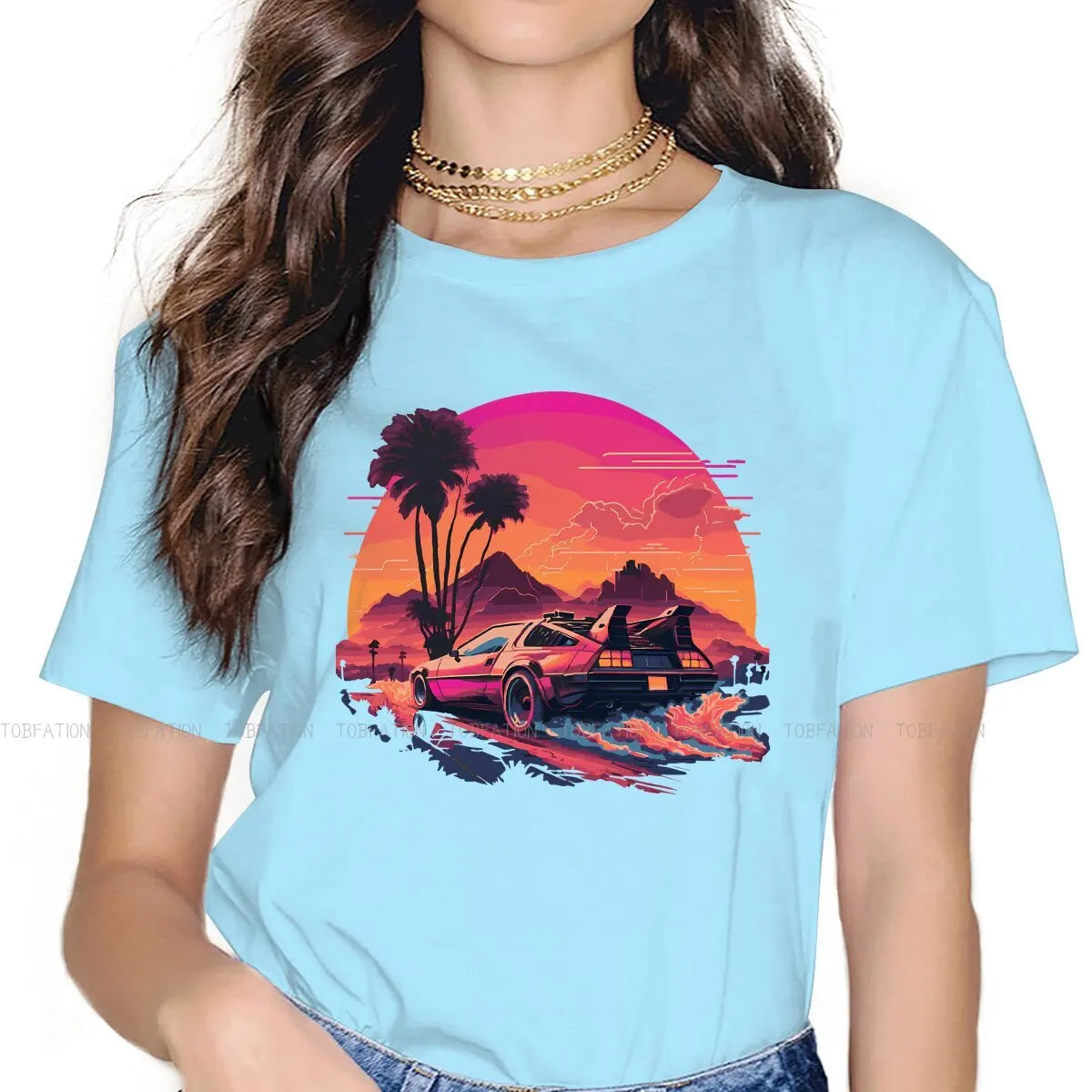 "Retro Ride Synthwave Tee"