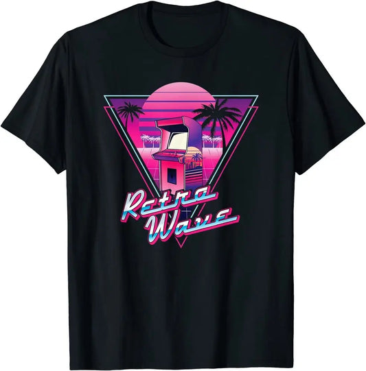 "Neon Arcade Retro Wave Tee"