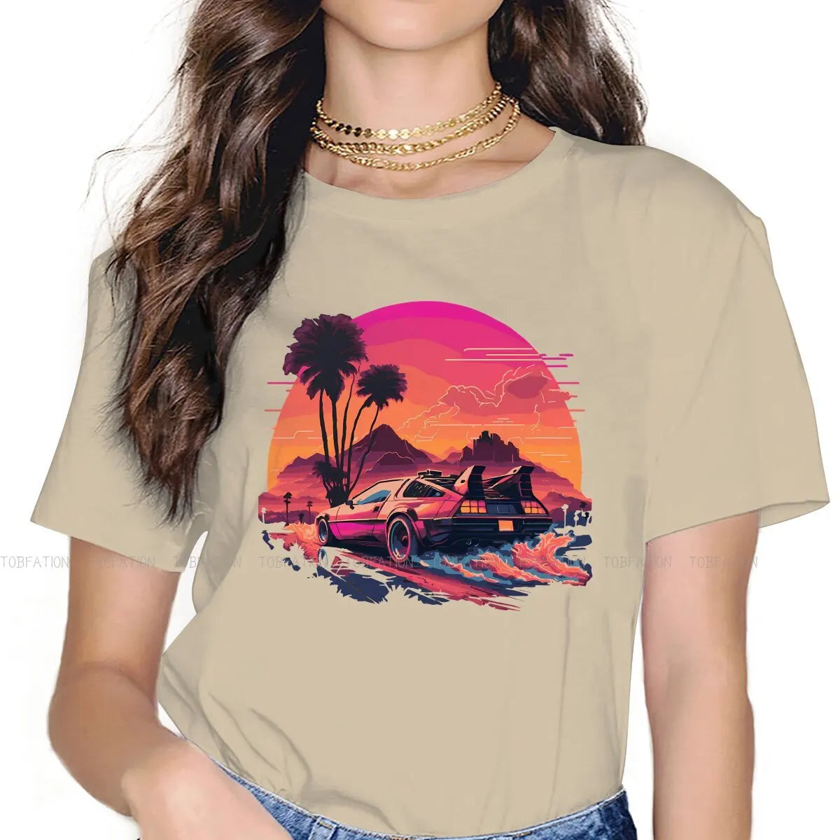 "Retro Ride Synthwave Tee"