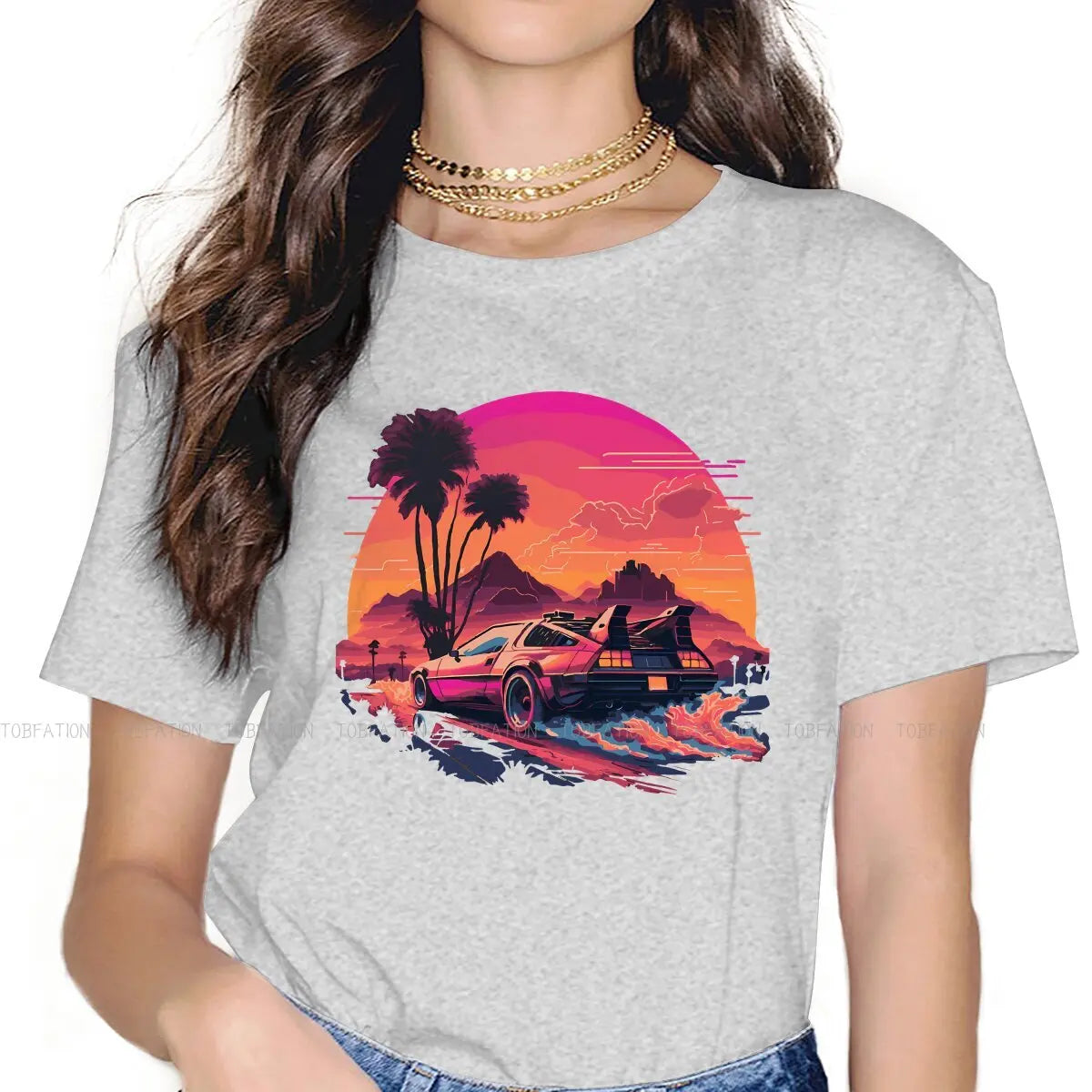 "Retro Ride Synthwave Tee"