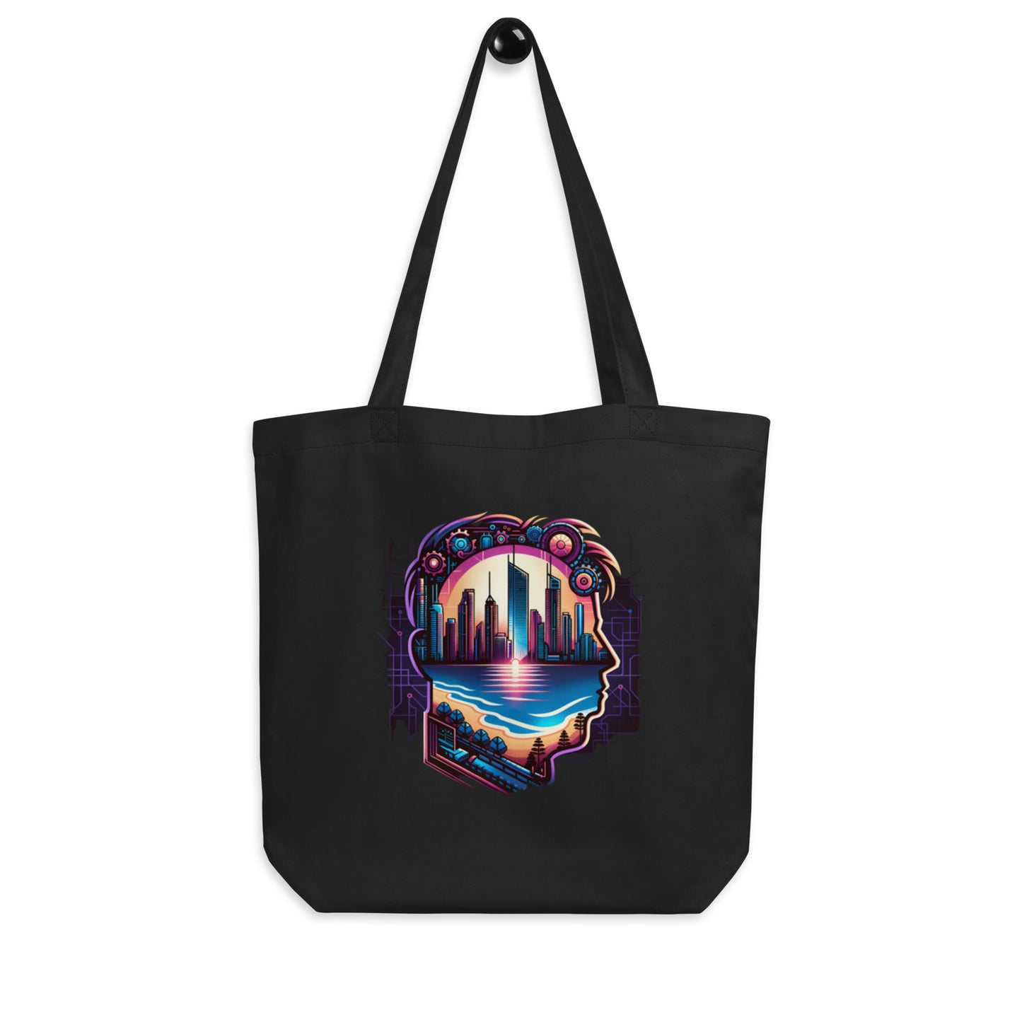 "Steampunk Synthwave" Tote Bag - Carry the Future in Style