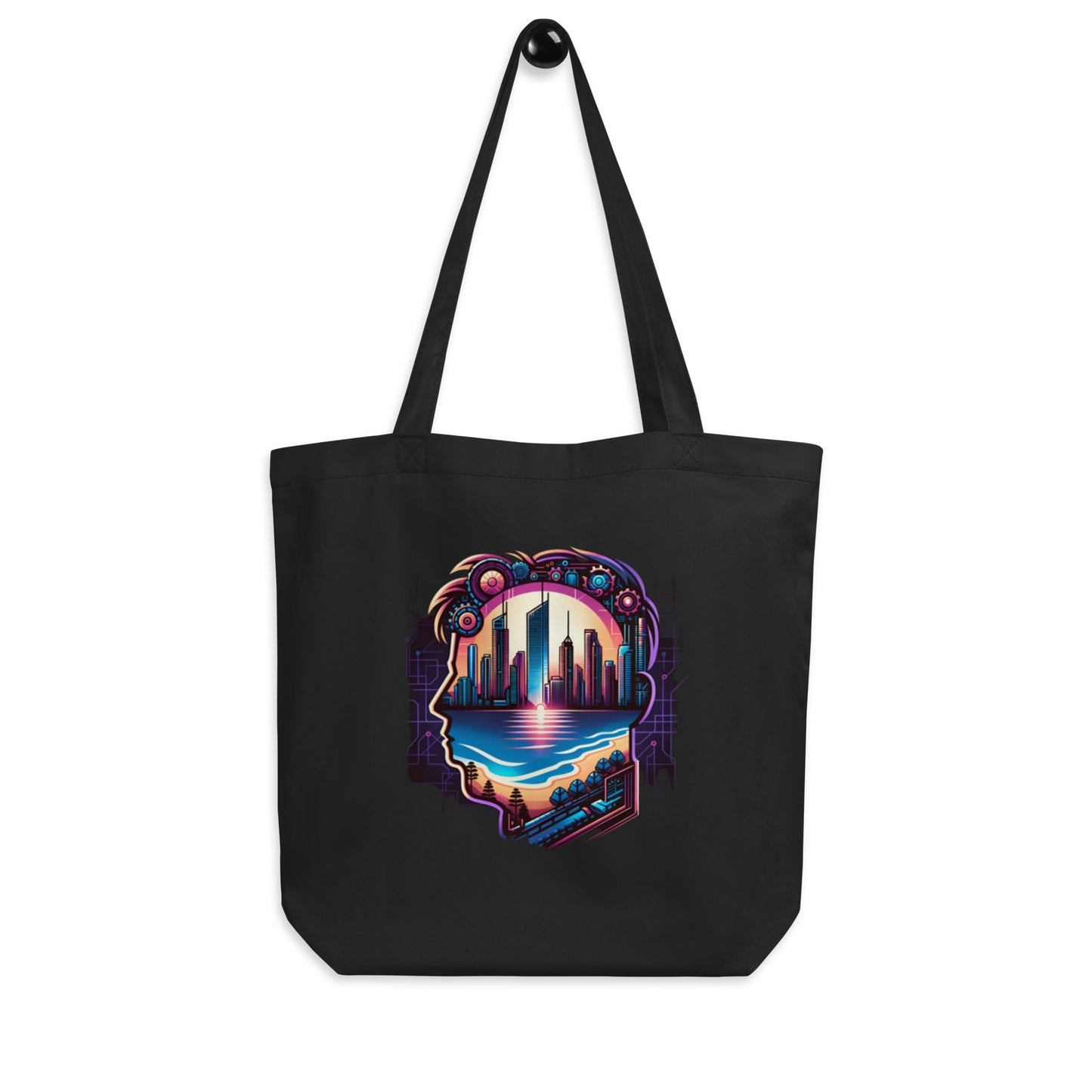 "Steampunk Synthwave" Tote Bag - Carry the Future in Style