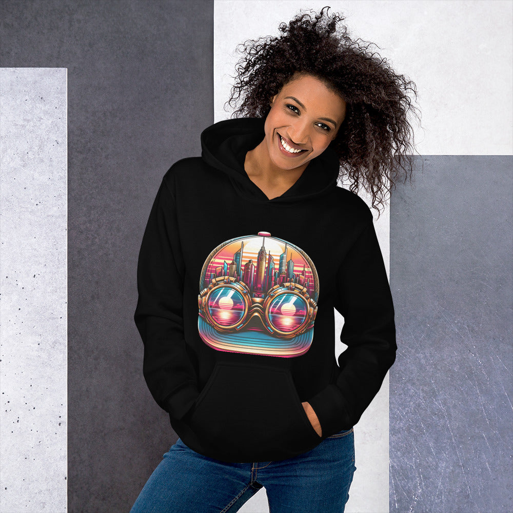 "Skyline Cap" Synthwave Hoodie - Wear the Essence of the Gold Coast