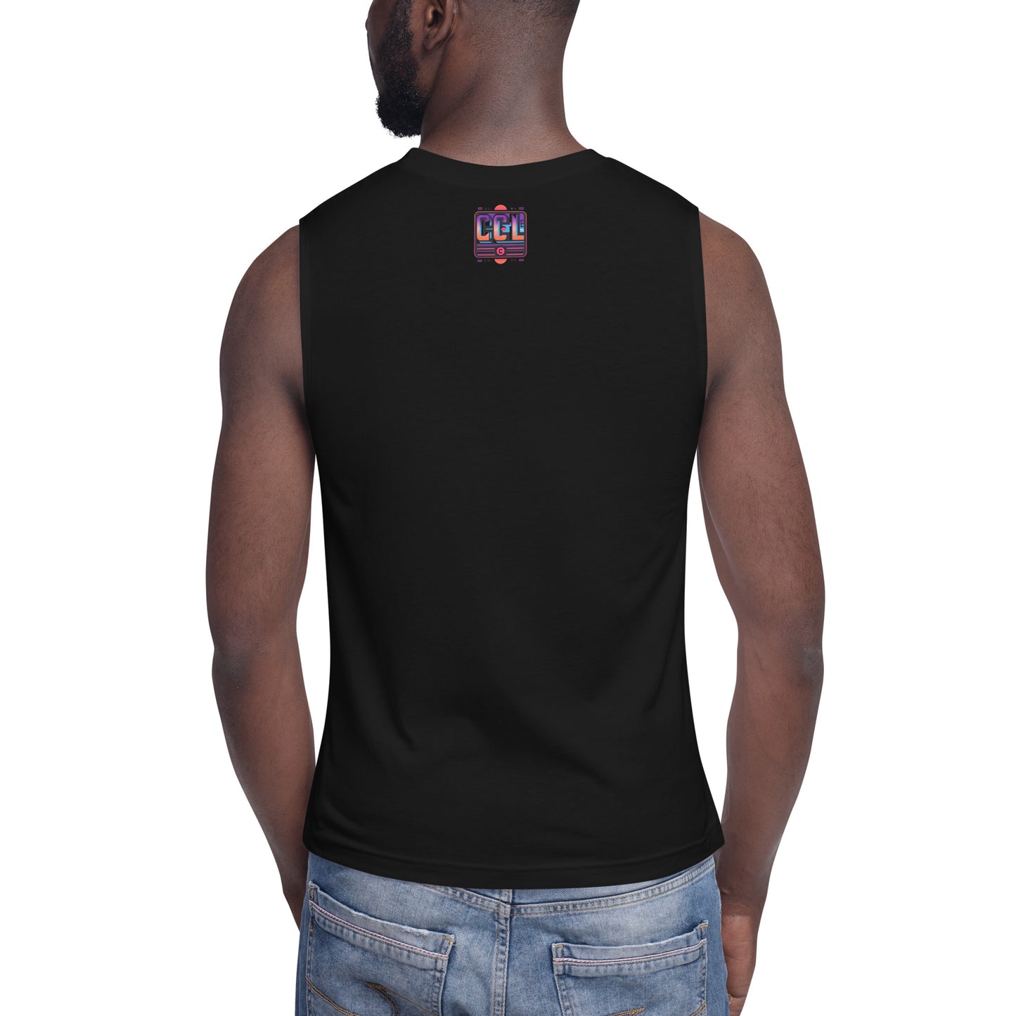 "Reflective Synthwave" Tank Top - Gaze into the Urban Soul